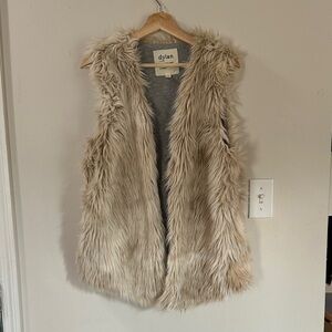 Dylan Cream Faux Fur Vest